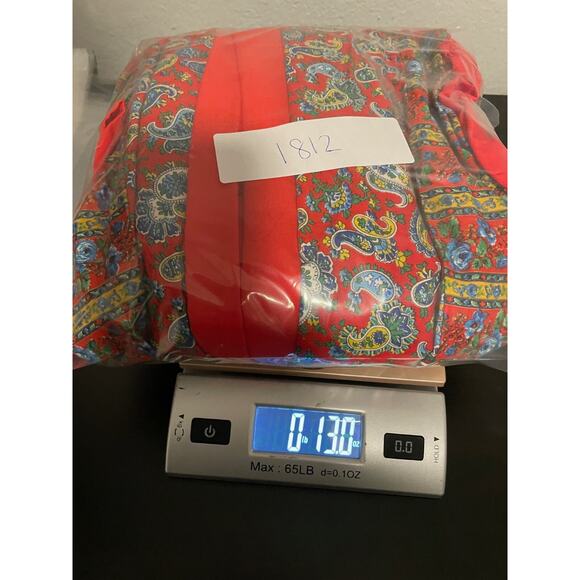 Vintage Womens Midi Skirt Size Large Red Patchwork Paisley Pull On Boho 90s - Picture 6 of 6